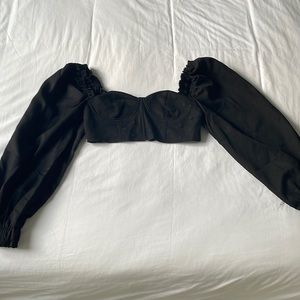Long-sleeve Corset Top